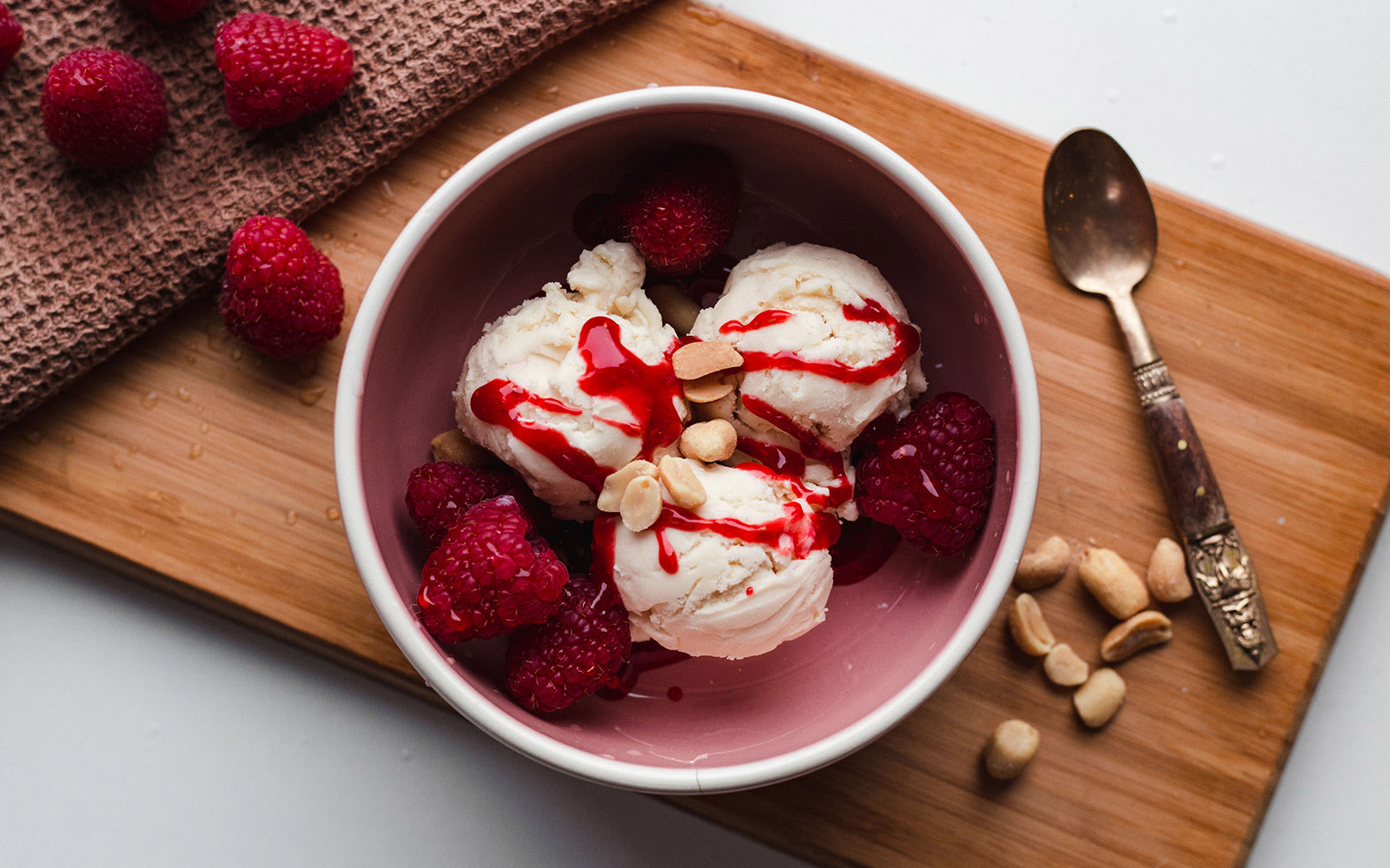 Erdnussbutter-Himbeersoße