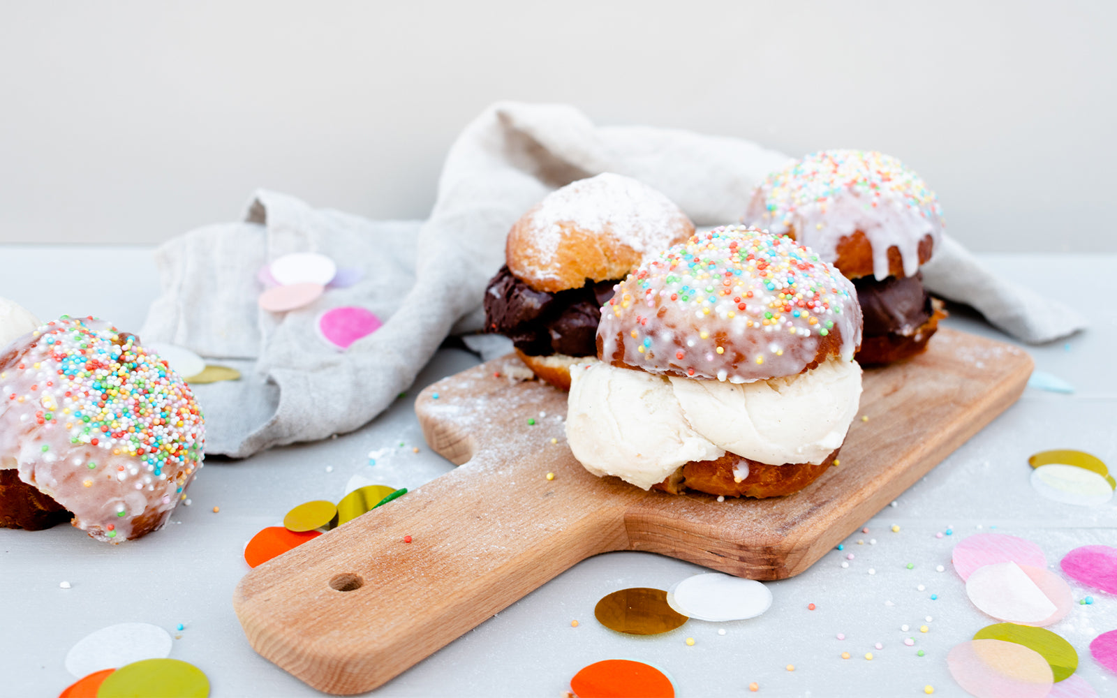 Mini Berliner mit Eis-Füllung
