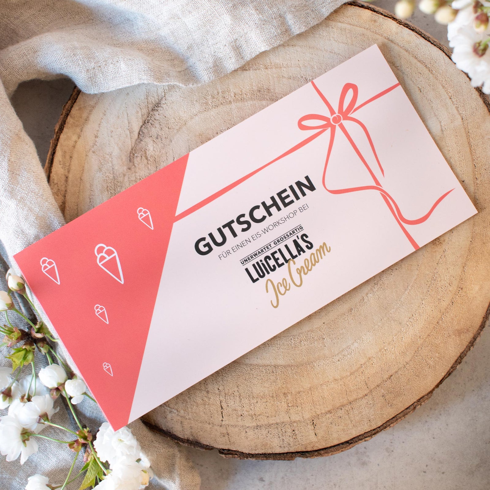 Geschenkgutschein für die Workshops als Klappkarte per Post